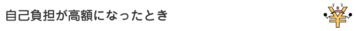 自己負担が高額になったとき