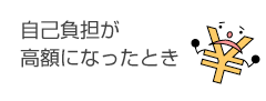 自己負担が 高額になったとき